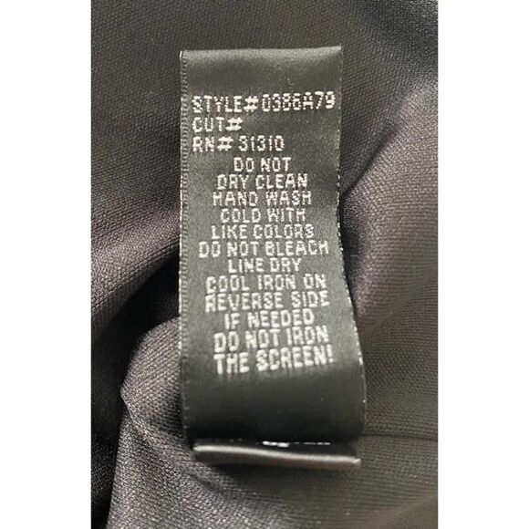 ALYX Black Casual Dress Halter Top Sleeveless Ruched Hem Rhinestones‎ Sz M - Picture 6 of 7